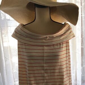 🎄 Lou & grey stripe off the  shoulder shirt SZ M